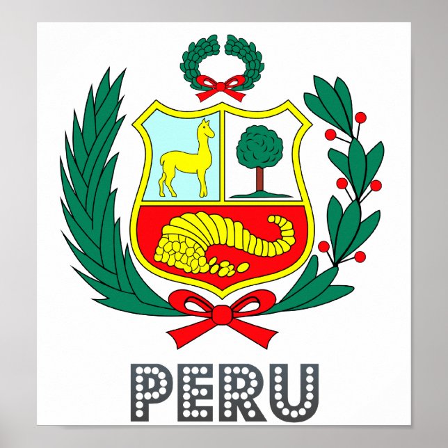 Poster Casaco de armas do Peru (Frente)