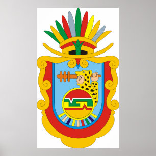 Póster Casaco de armas Guerrero Logotipo Oficial do Méxic