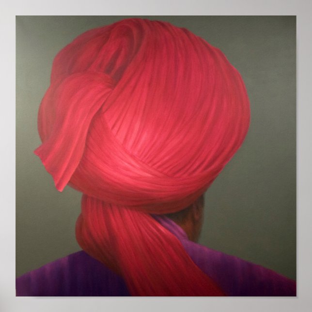 Póster Casaco de roxo vermelho-turco (Frente)