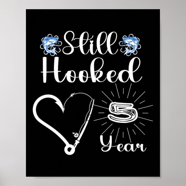 Poster Casado 5 Anos - Casal De Pesca - Ann De Casamento  (Frente)