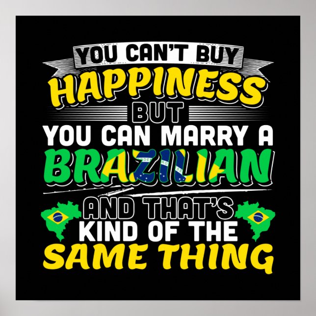 Poster Casado brasileiro - Felicidade no Brasil (Frente)