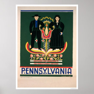 Póster Casais Amish Figurinos 1938 WPA