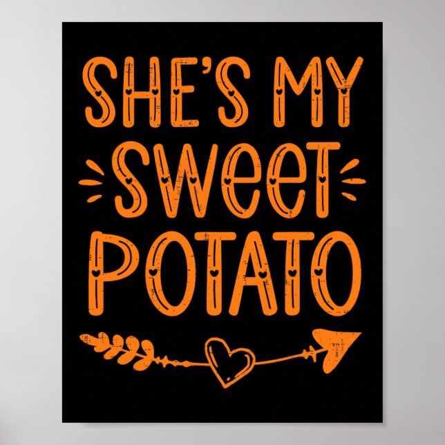 Poster Casais de Ação de Graças Ela é minha doce Potat (Frente)