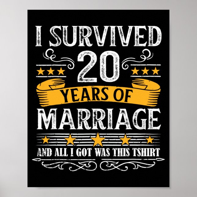 Poster Casais de Camisa de Casamento de 20 (Frente)