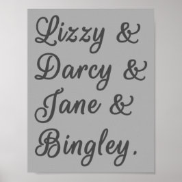 Poster Casais de Orgulho e Preconceito I