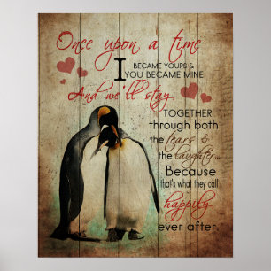 Poster Casais De Pinguim Uma Vez Em Um Casamento De Prese
