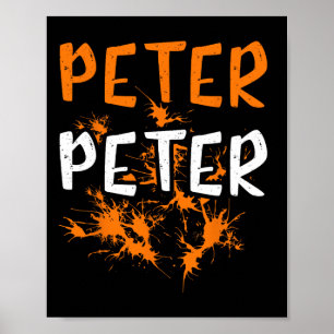 Poster Casais Figurino Peter Pumpkin Comendo Halloween
