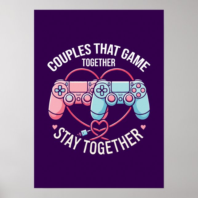 Poster Casais Que Jogam Juntos - Amantes De Casal De Jogo (Frente)