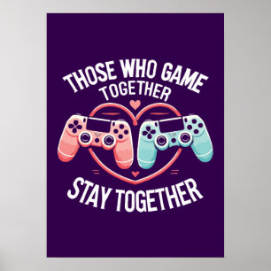 Poster Casais Que Jogam Juntos - Amantes De Casal De Jogo