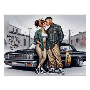 Póster Casal Amor Eterno Cholo