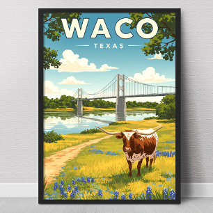 Poster Casal Antigo Waco Texas