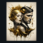 Poster Casal Art Deco<br><div class="desc">design poster excelente. Você vai adorar como os outros. Esteja livre para usar este design para outro produto que você quiser ou para personalizar e adicionar seu texto. Siga-me para mais. Obrigado. Tenha um bom dia.</div>