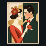 Poster Casal Art Deco<br><div class="desc">design poster excelente. Você vai adorar como os outros. Esteja livre para usar este design para outro produto que você quiser ou para personalizar e adicionar seu texto. Siga-me para mais. Obrigado. Tenha um bom dia.</div>