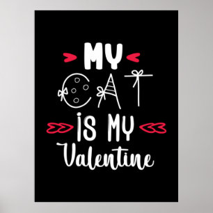 Poster Casal Art Meu Gato É Meu Namorados