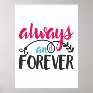 Poster Casal Arte Sempre E Para Sempre