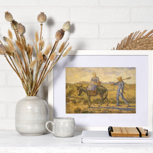 Póster Casal camponês indo para o trabalho de Vincent van