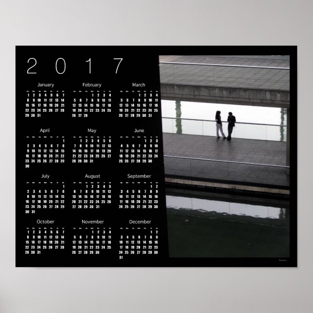 Póster CASAL Cidade das Ciências Paris Calendário Cartaz  (Frente)