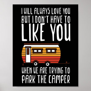 Poster Casal de acampamento de Trailer Feliz