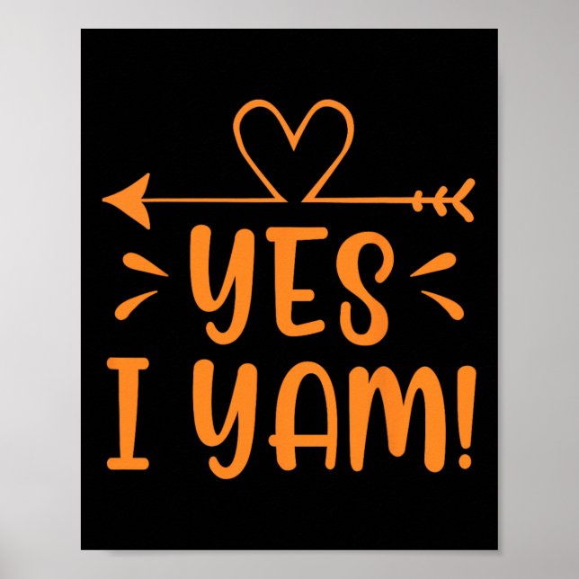 Poster Casal de Ação de Graças Ela é minha batata doce (Frente)