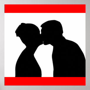 Poster Casal DE BEIJO