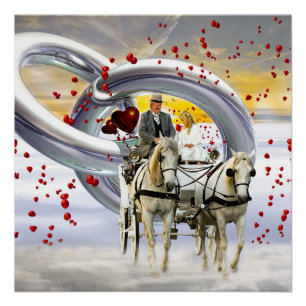 Póster Casal de Caridade do  Foto Poster brilhante