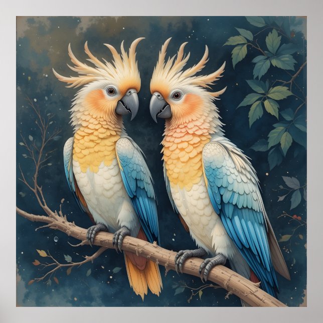 Poster Casal de Cenoura Cockatoo (Frente)