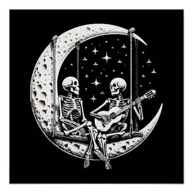 Póster Casal de Esqueletos Gaita Lunar (Frente)