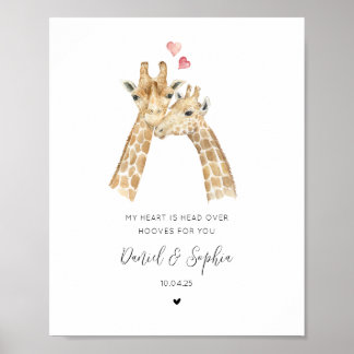 Poster Casal de Girafas