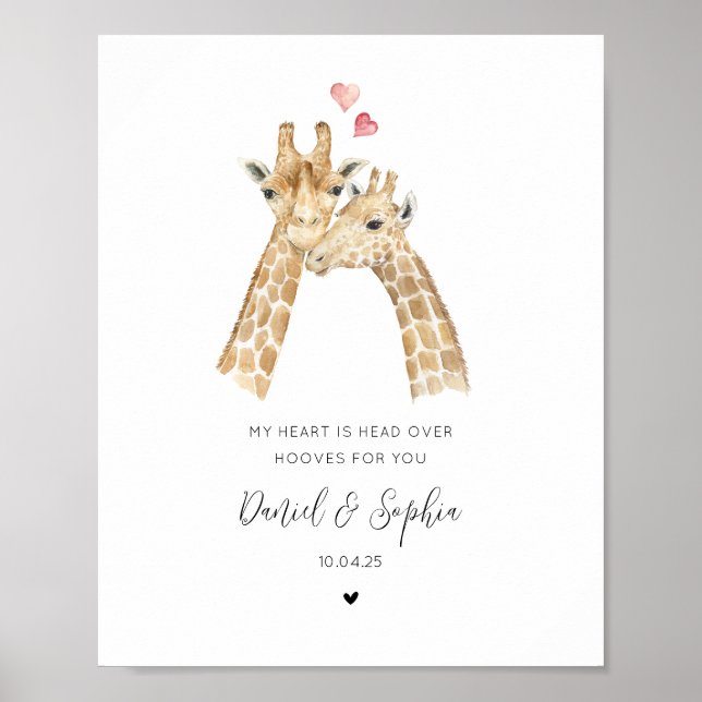 Poster Casal de Girafas (Frente)