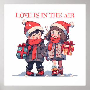 Poster Casal de Natal - O amor está no ar