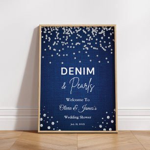 Poster Casal de Ouros Azul Denim Boias-vindas