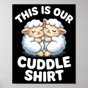 Poster Casal de Ovelhas Fofas Este É Nosso Abraço