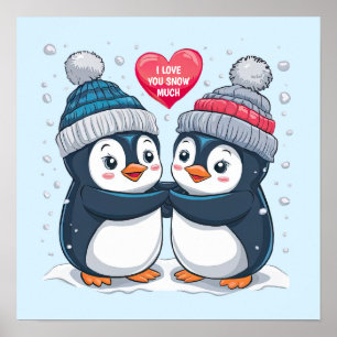 Poster Casal de pinguim