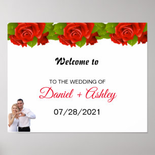 Poster Casal de Rosas Vermelhas Elegantes Fotografia Boas