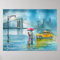 Casal de táxi amarelo chuvoso dia romântico casal