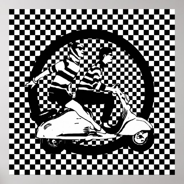 Póster Casal de verificação de estilo de retrorreflector (Frente)