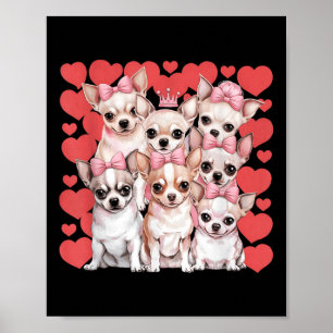 Poster Casal Dia de os namorados Chihuahua Heart