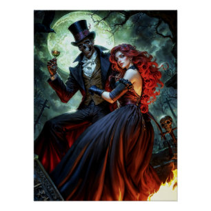 Póster Casal do Cemitério Barão Samedi e Maman Brigitte