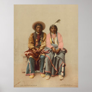 Póster Casal do nativo americano, 1899