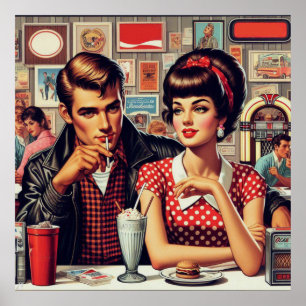 Poster casal dos anos 50