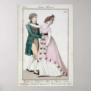 Póster Casal elegante que dança a valsa