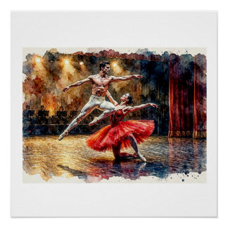 Póster Casal em Performance de Ballet,