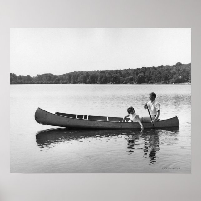 Póster Casal em uma Canoa (Frente)
