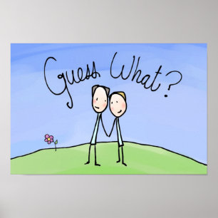 Poster Casal Gay bonito adivinha o que