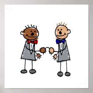 Poster Casal Gay interracial