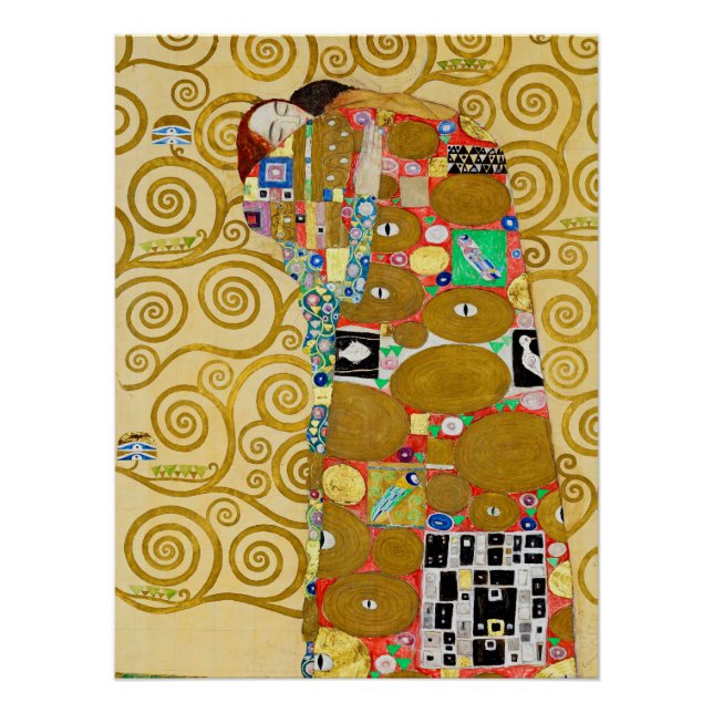 Póster Casal Gustav Klimt Fulfillment Nouveau (Frente)