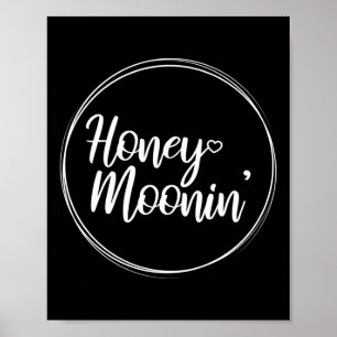 Poster Casal Honeyluin Casamento Honeymoonin Brides Groom