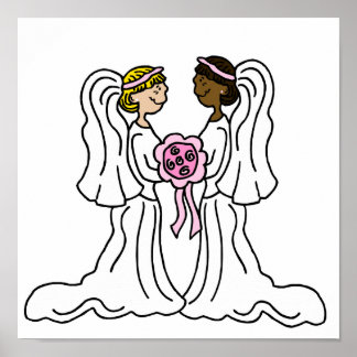 Póster Casal inter-racial lésbica