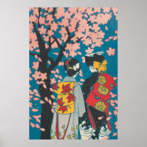 Casal Lésbica Japonês Aproveitando Sakura