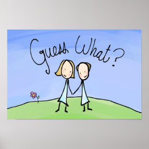 Póster Casal Lésbico Bonito Sabe O Que